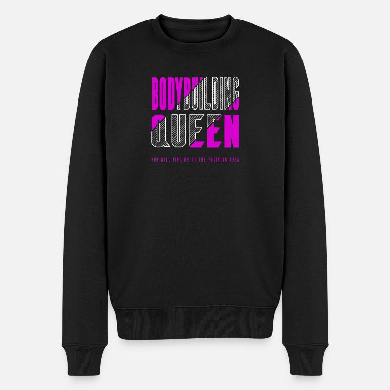 Bodybuilding Königin - Männer Premium Bio Pullover - Schwarz