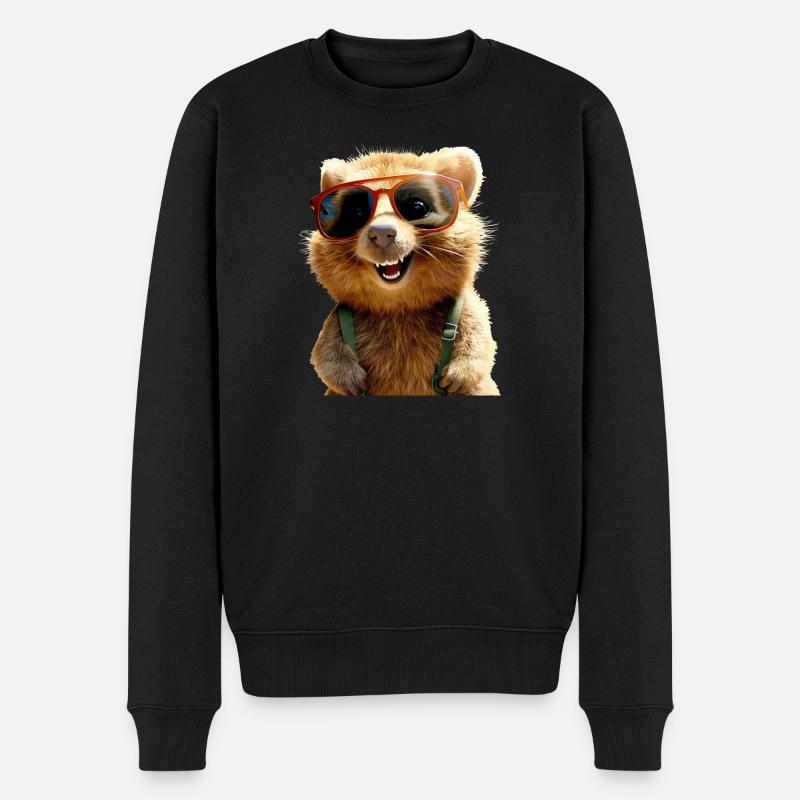 Quokka Be Quokka Happy Australien Lächeln Quokkas - Männer Premium Bio Pullover - Schwarz