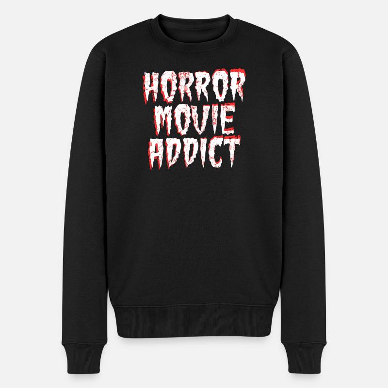 Cineast Binge Watching Theater Movies Statement - Männer Premium Bio Pullover - Schwarz