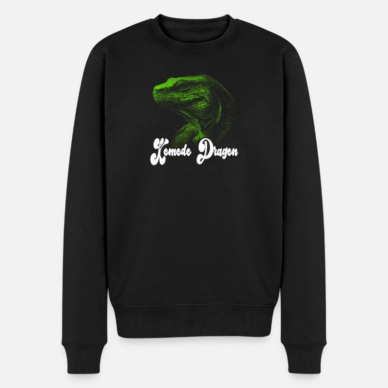 Motif du dragon de Komodo - Pull Premium bio Homme - noir
