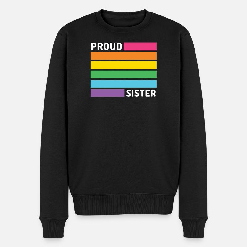 Pride Month LGBT - Stolze Schwester - Männer Premium Bio Pullover - Schwarz