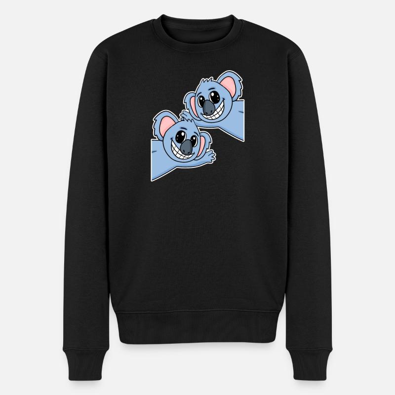 Koala Koalas - Pull Premium bio Homme - noir
