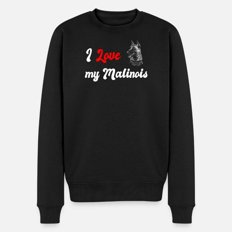 J'adore mon Malinois - Pull Premium bio Homme - noir