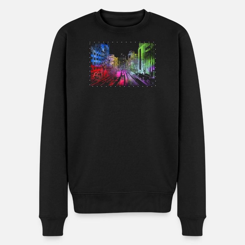 TOKIO - Männer Premium Bio Pullover - Schwarz