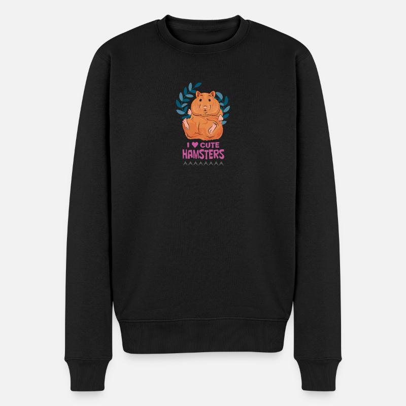 Hamsters mignons: Portez l’amour - Pull Premium bio Homme - noir