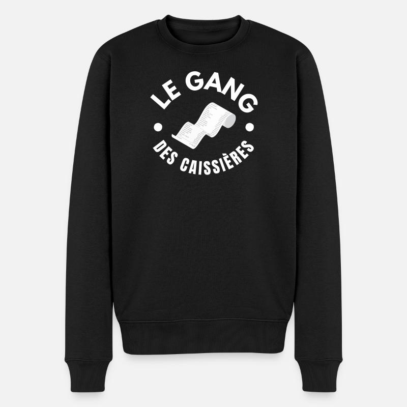 caissière, hôtesse de caisse, distribution - Pull Premium bio Homme - noir