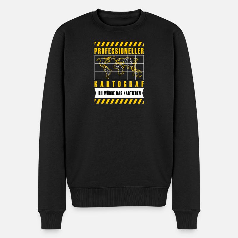 Kartografie Design - Männer Premium Bio Pullover - Schwarz