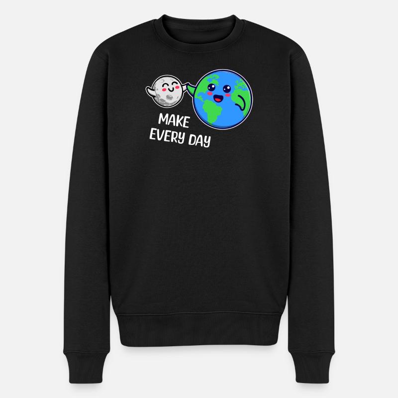 Mutter Erde Statement Umweltfreundlich Umwelt - Männer Premium Bio Pullover - Schwarz