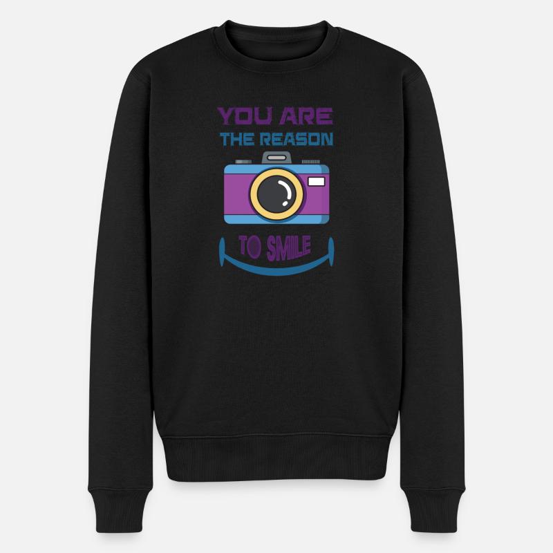 T-Shirt mit Spruch lustigem Spruch Geschenkidee - Männer Premium Bio Pullover - Schwarz