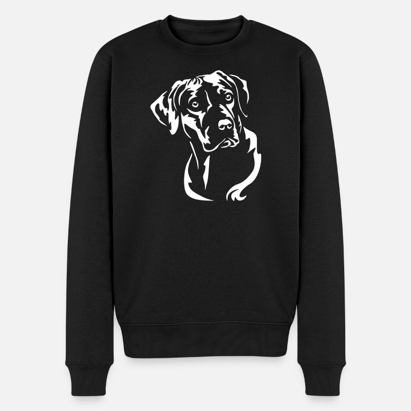 Rhodesian Ridgeback Head "Black Edition" - Men's Premium Organic Jumper - black