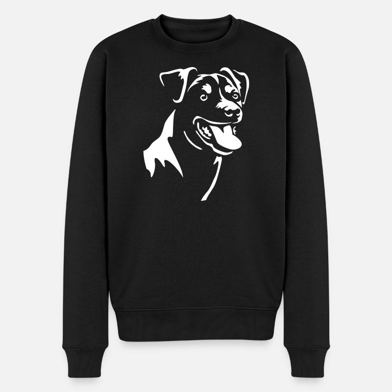 Bodeguero Andaluz Kopf "Black Edition" - Männer Premium Bio Pullover - Schwarz