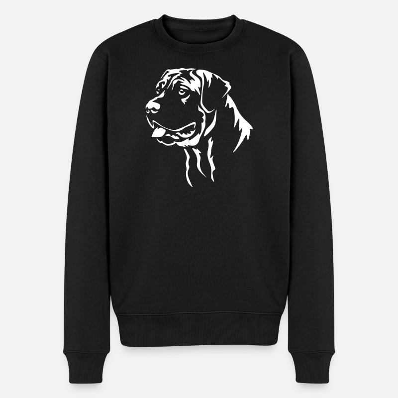 Presa Canario Kopf "Black Edition" - Männer Premium Bio Pullover - Schwarz