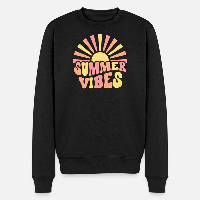 Summer Vibes - Männer Premium Bio Pullover - Schwarz