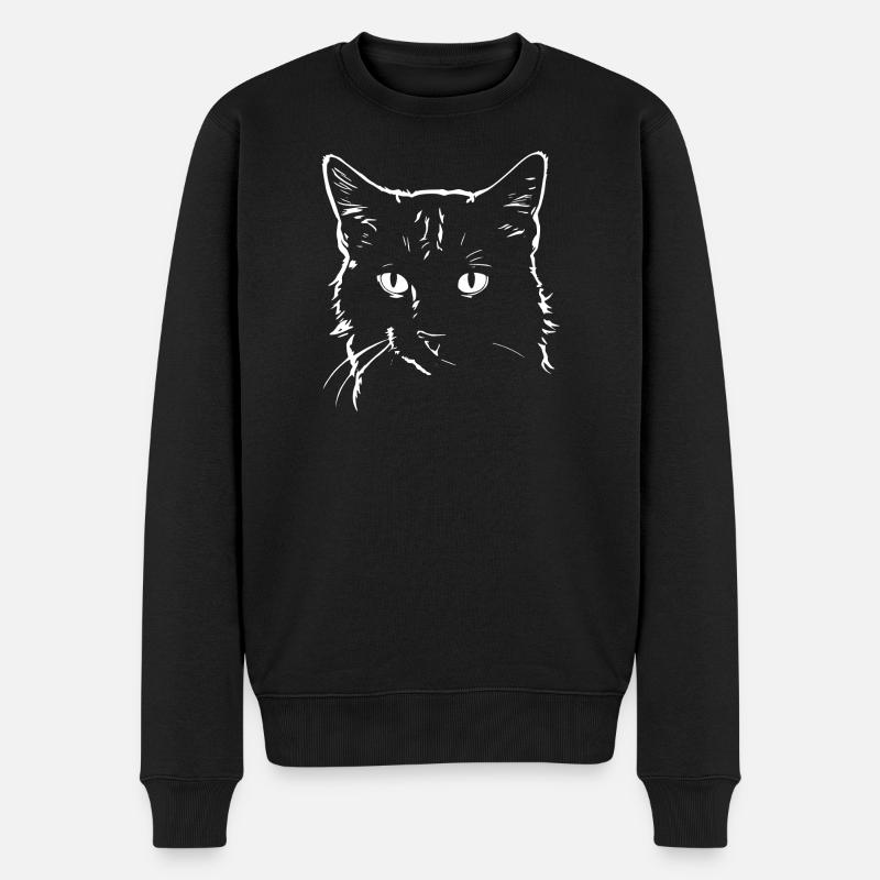 Katze 4 - Männer Premium Bio Pullover - Schwarz