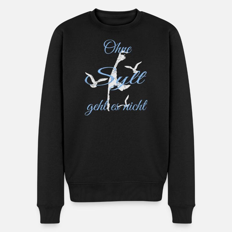 Sylt Motiv - Männer Premium Bio Pullover - Schwarz