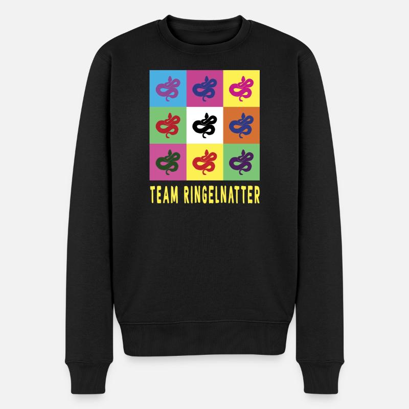 Serpent d’herbe de l’équipe - Pull Premium bio Homme - noir