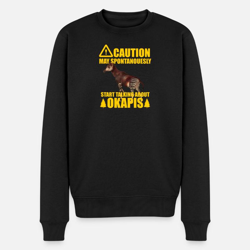 Okapi der Waldflüsterer - Männer Premium Bio Pullover - Schwarz