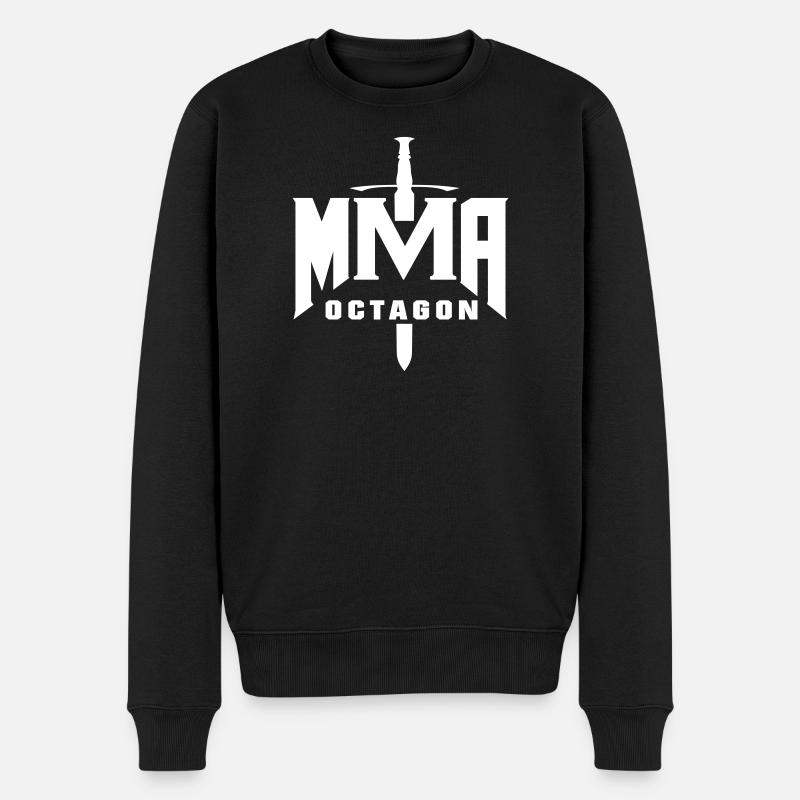 MMA Octagon Mixed Martial Arts - Männer Premium Bio Pullover - Schwarz