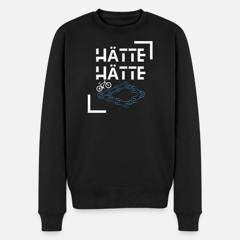 Hätte Hätte Fahrradkette - Männer Premium Bio Pullover - Schwarz
