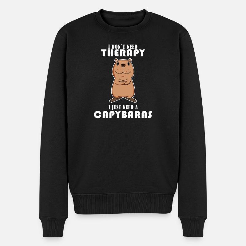 Capybara Capybaras - Premium økologisk genser for menn - svart