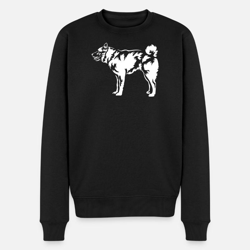 Norwegischer Elchhund "Black Edition" - Männer Premium Bio Pullover - Schwarz