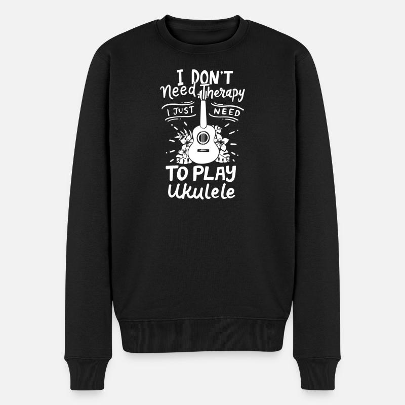 Ukulele Ukulele-Spieler - Männer Premium Bio Pullover - Schwarz