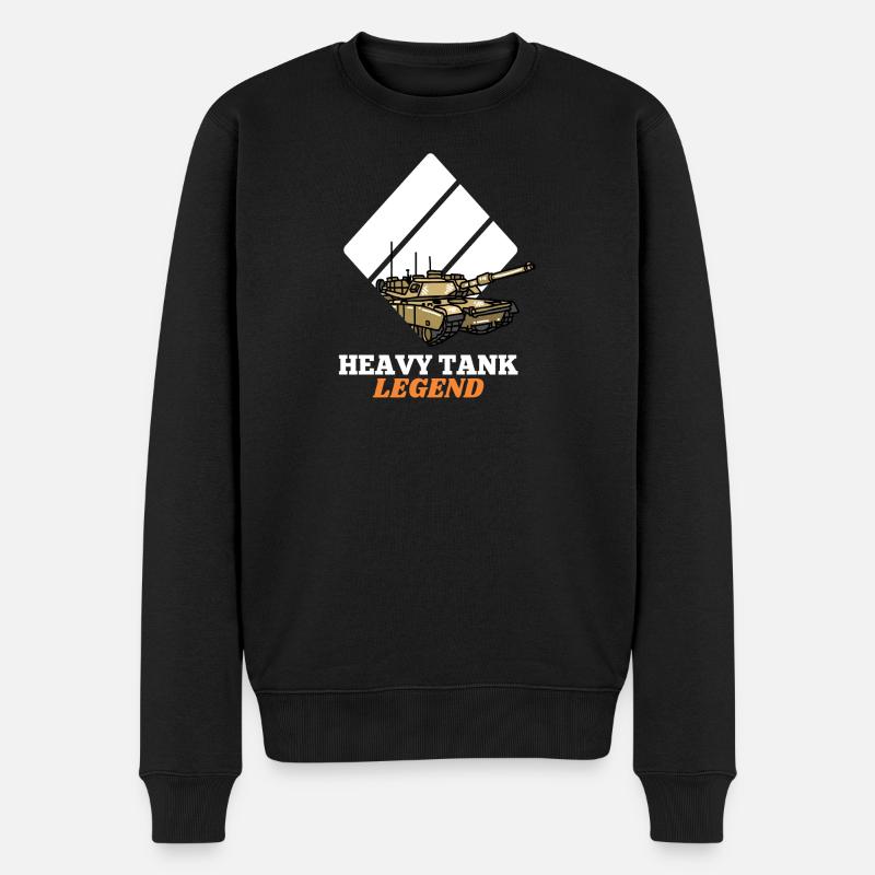 Heavy Tank Legend - Männer Premium Bio Pullover - Schwarz