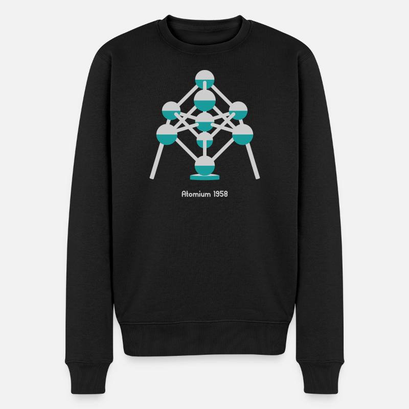 Atomium 1958 - Männer Premium Bio Pullover - Schwarz