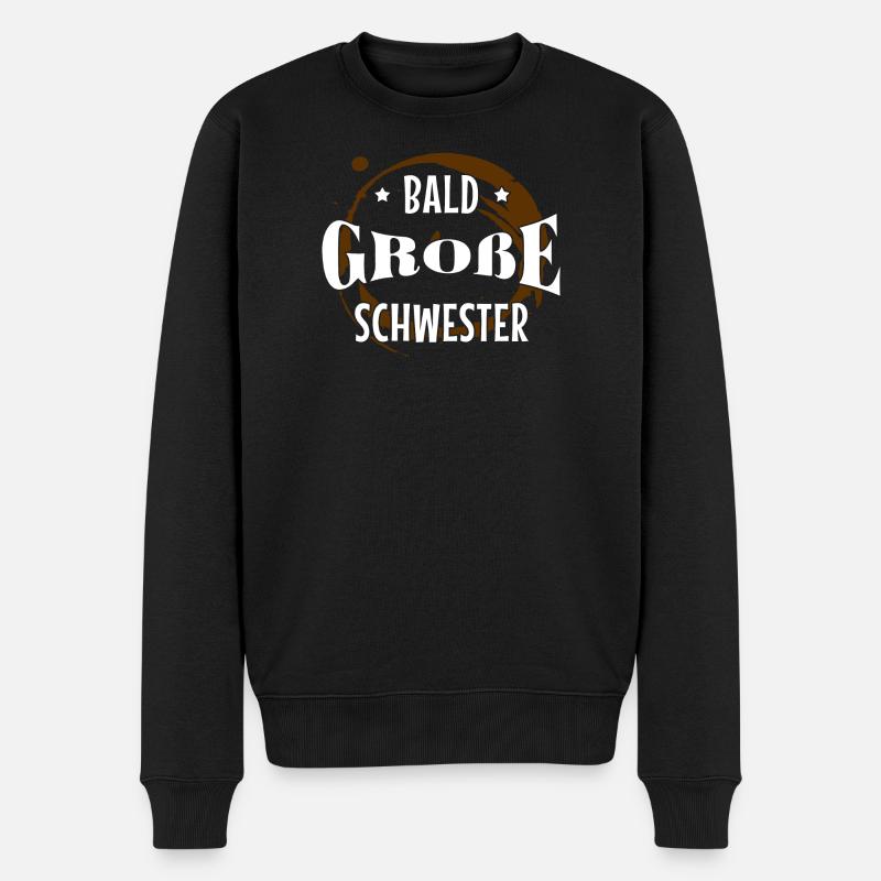Großer Bruder Sis Statement Geschwisterliebe - Männer Premium Bio Pullover - Schwarz