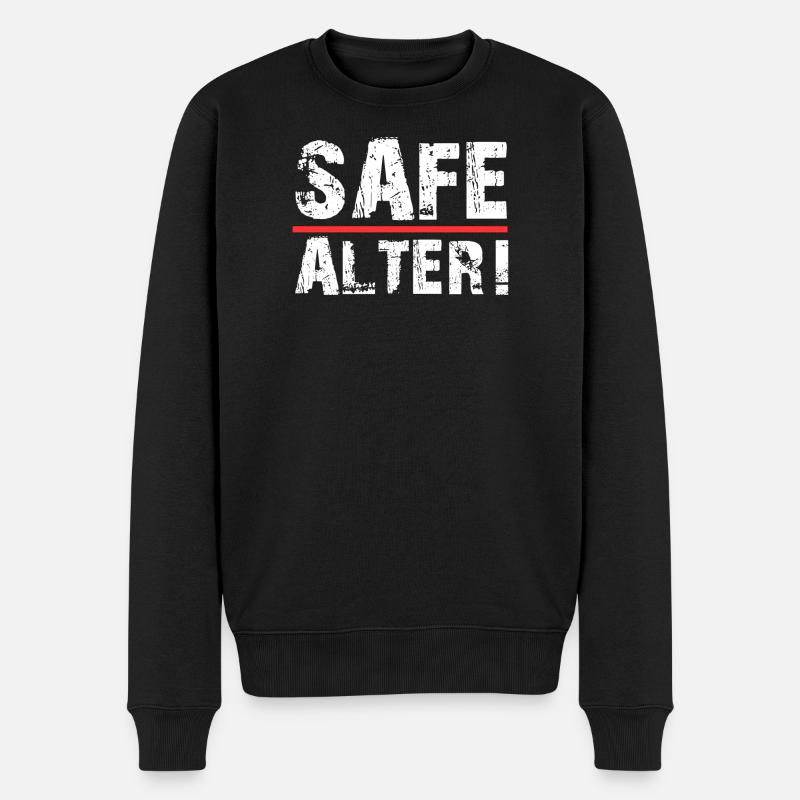 Safe Alter  - Männer Premium Bio Pullover - Schwarz