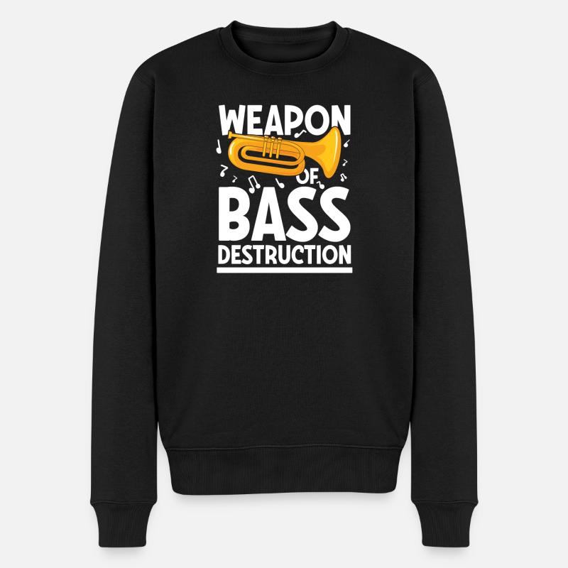Weapon of bass destruction - Männer Premium Bio Pullover - Schwarz