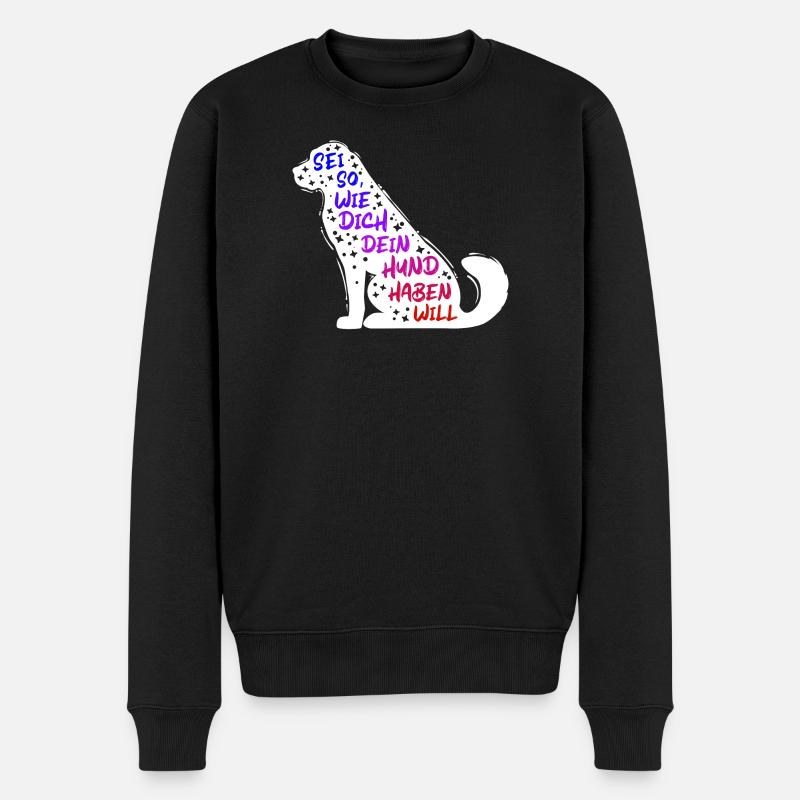 Lieblingstier Statement Hund Haustiere Kuscheltier - Männer Premium Bio Pullover - Schwarz