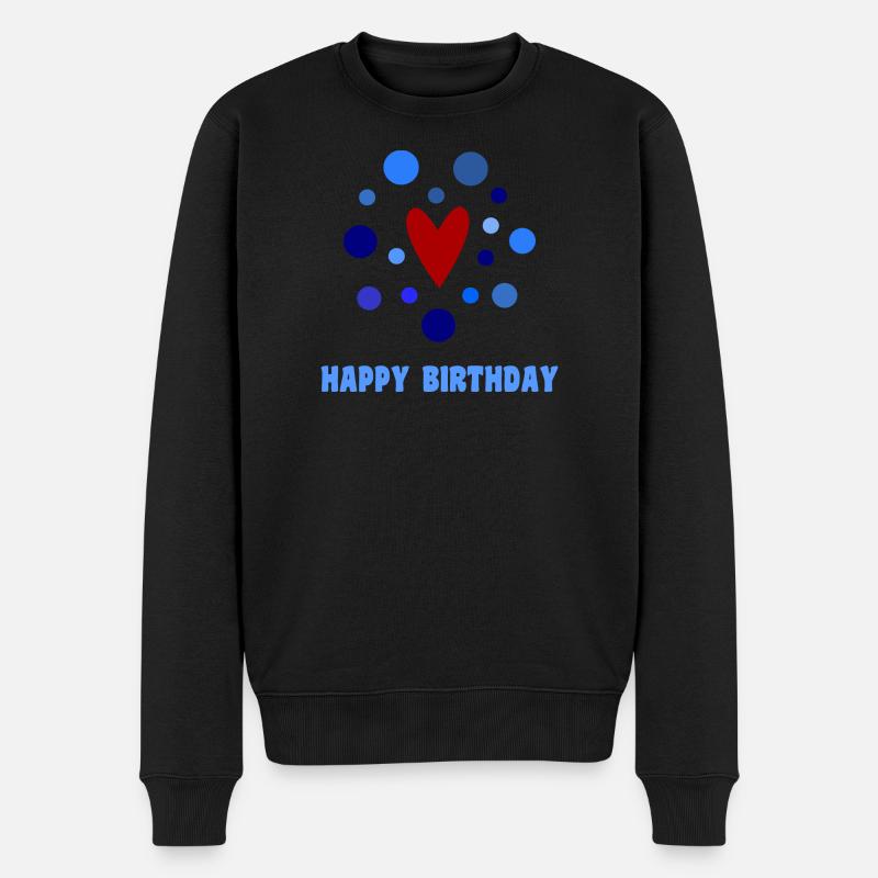 ANNIVERSAIRE. HAPPY BIRTHDAY. JOYEUX ANNIVERSAIRE - Pull Premium bio Homme - noir