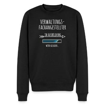 Verwaltungsfachangestellter Ausbildung Beruf - Männer Premium Bio Pullover - Schwarz - Vorne - Nico (187cm)