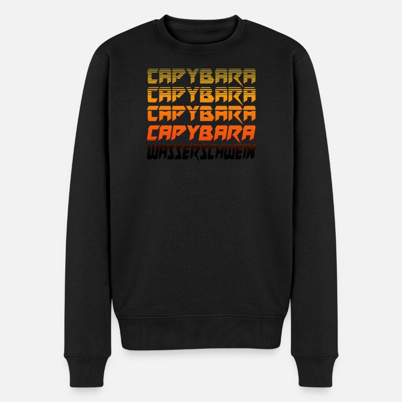 Capybara Wasserschwein - Männer Premium Bio Pullover - Schwarz