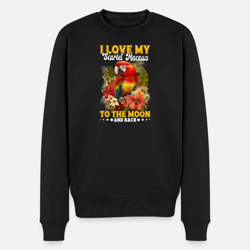 J'adore mes aras écarlates - Pull Premium bio Homme - noir