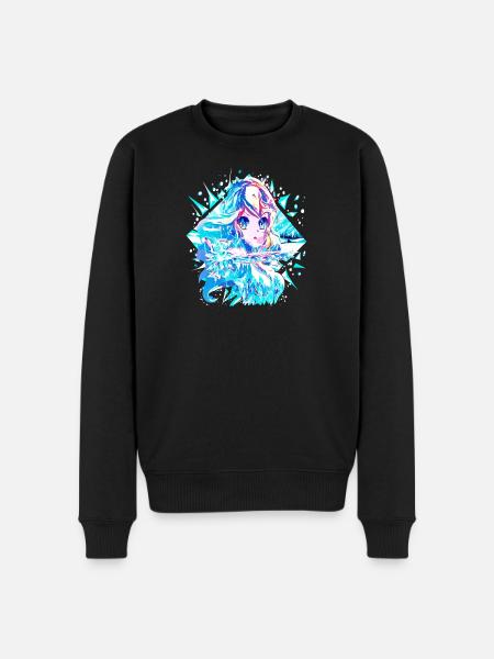 Anime Snow Queen Ice Princess - Men's Premium Organic Jumper - black