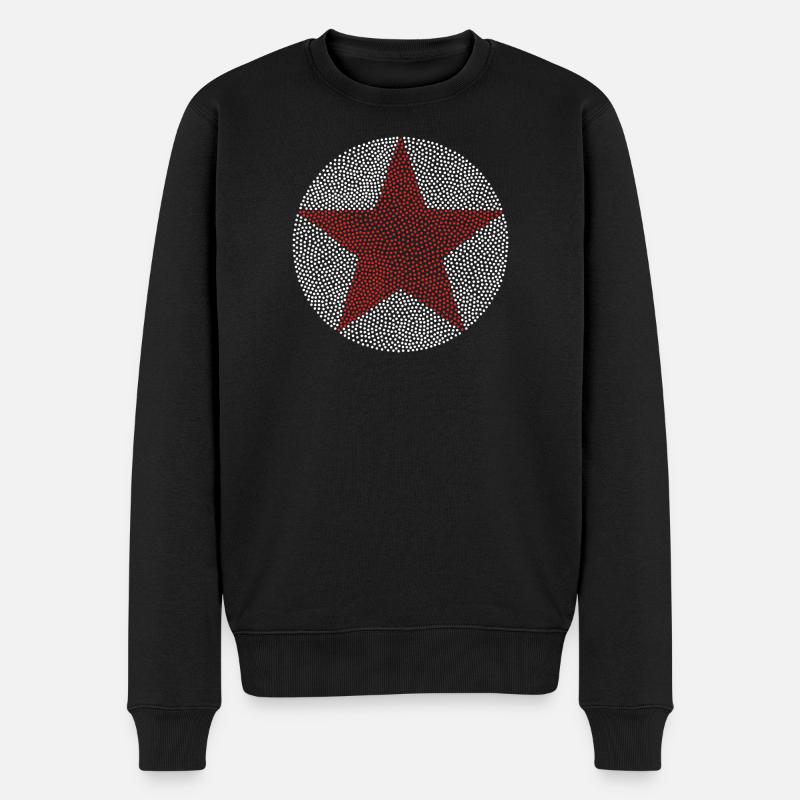 Étoile dans un cercle - Pull Premium bio Homme - noir