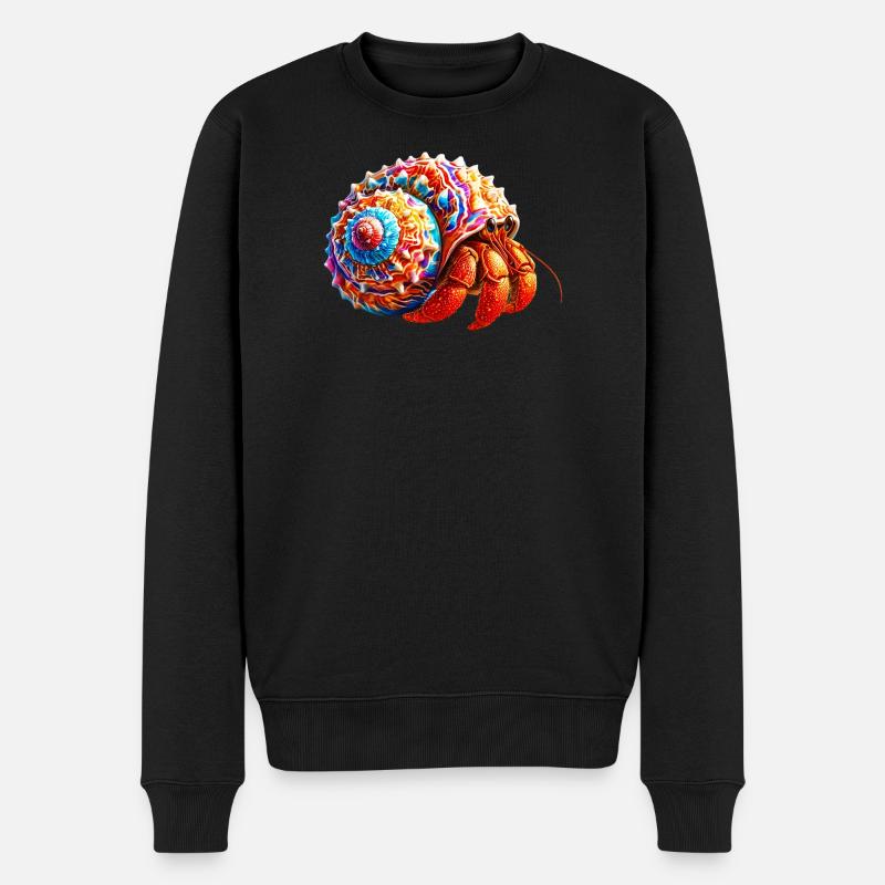 Einsiedlerkrebs - Männer Premium Bio Pullover - Schwarz