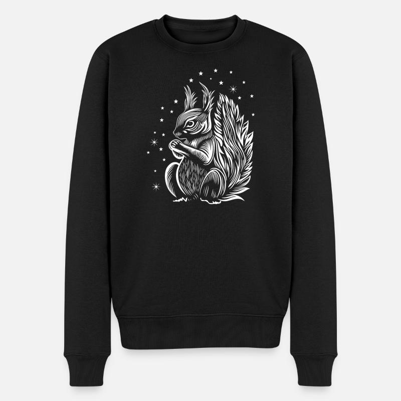 Écureuil avec des étoiles - Pull Premium bio Homme - noir