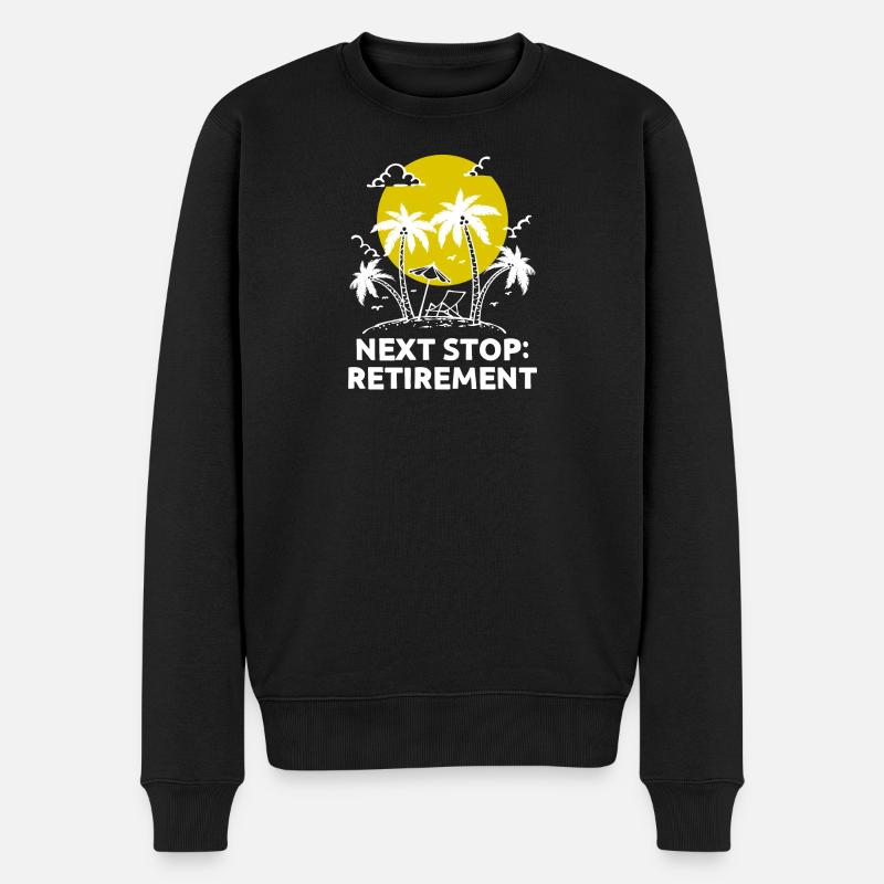 Ruhestand Statement Freizeit Abschied Pensionär - Männer Premium Bio Pullover - Schwarz