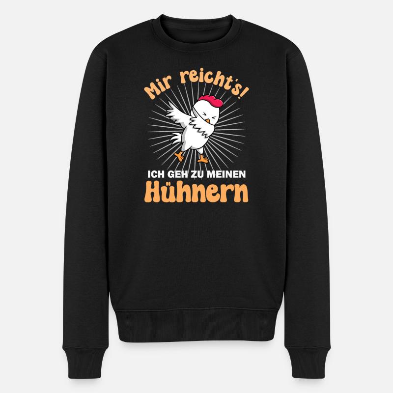 Huhn Hühner - Männer Premium Bio Pullover - Schwarz