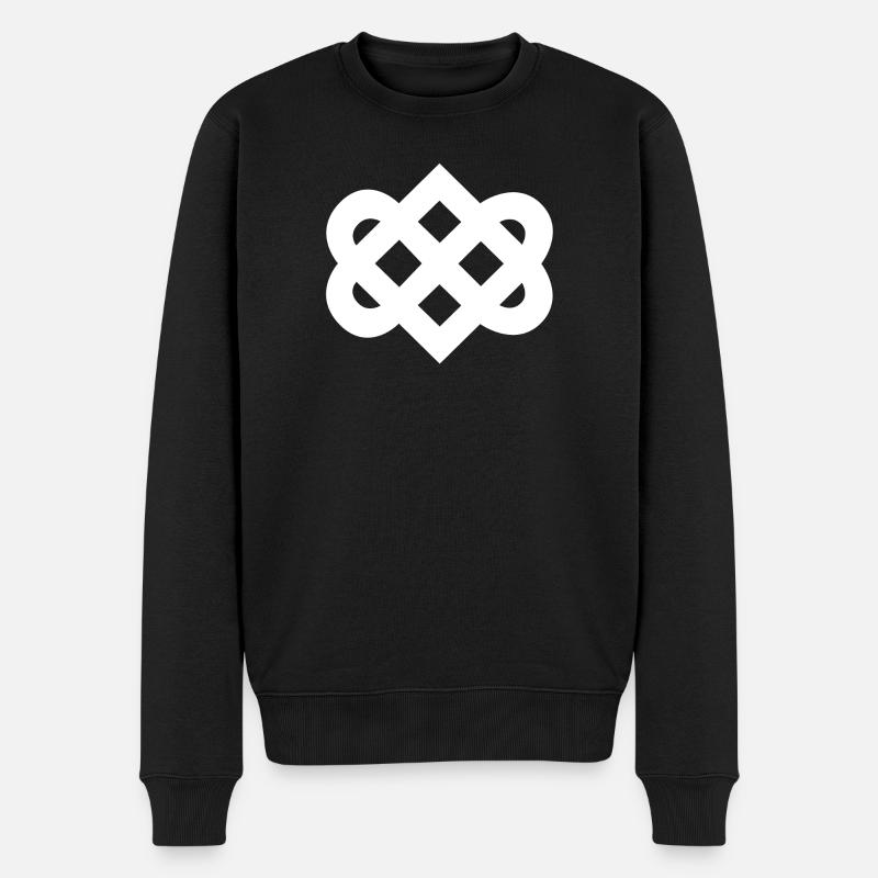 Motif Tribal Abstrait Élégant - Pull Premium bio Homme - noir