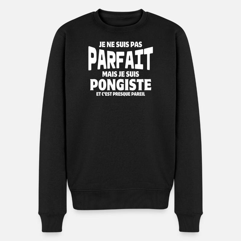 pongiste, tennis de table, ping-pong - Pull Premium bio Homme - noir