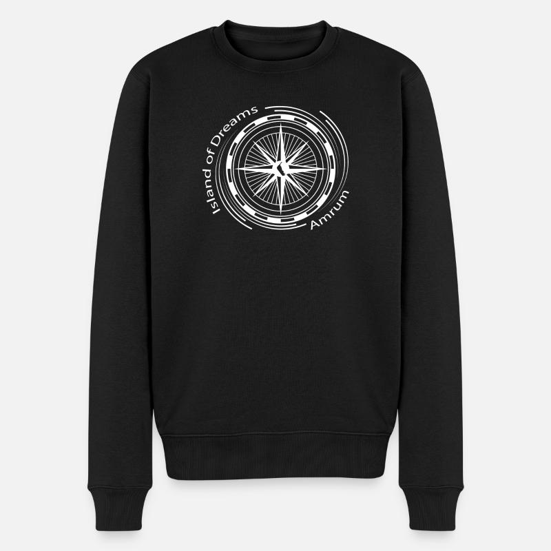 Island of Dreams - Amrum - Männer Premium Bio Pullover - Schwarz