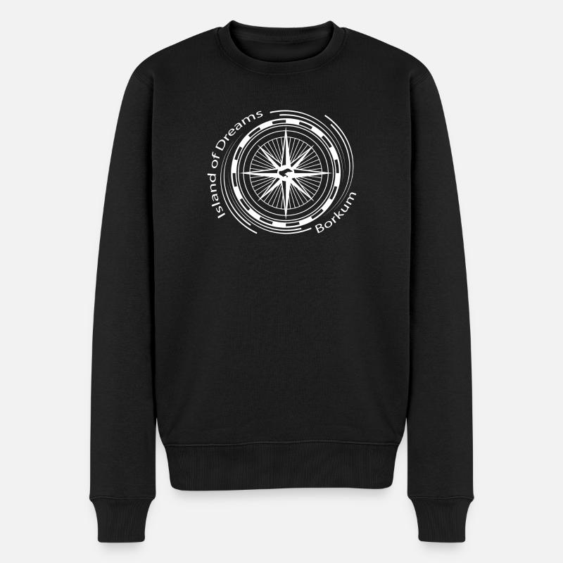 Island of Dreams - Borkum - Männer Premium Bio Pullover - Schwarz