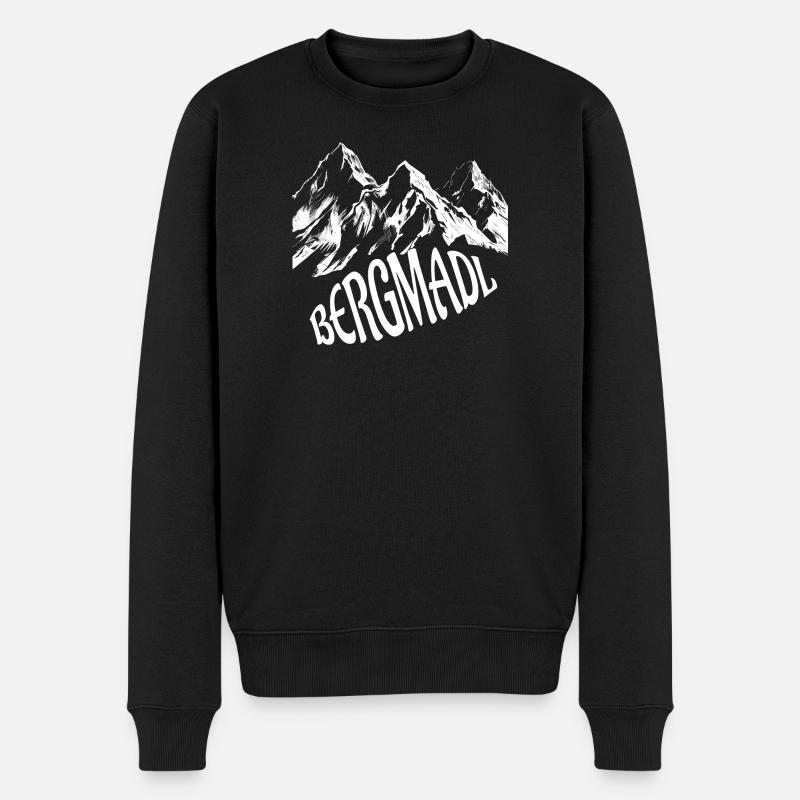 Bergmadl - Männer Premium Bio Pullover - Schwarz
