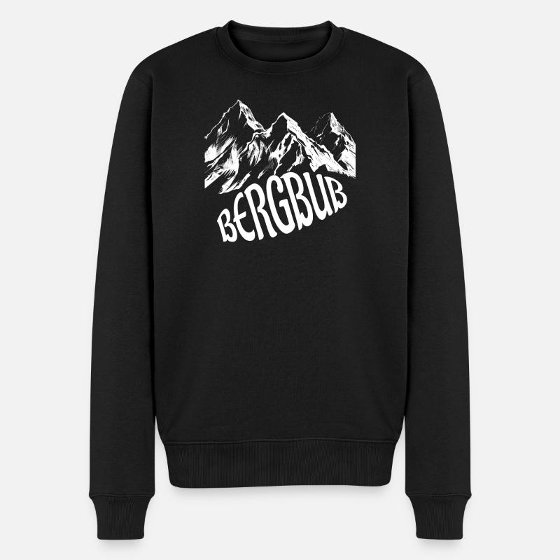 Bergbub - Männer Premium Bio Pullover - Schwarz