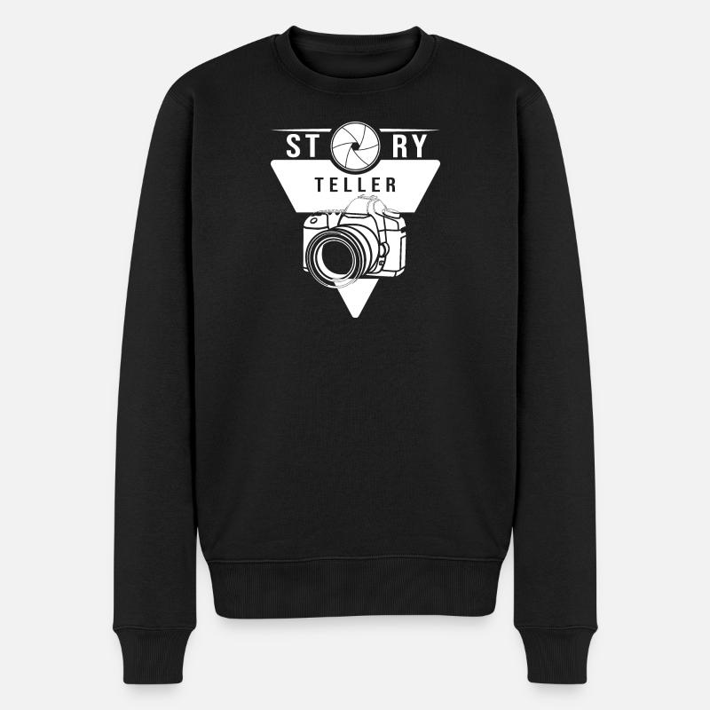 Storyteller - Männer Premium Bio Pullover - Schwarz