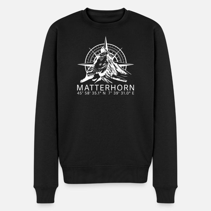 Matterhorn - Männer Premium Bio Pullover - Schwarz